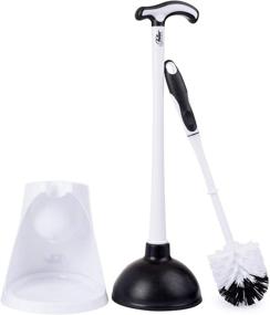 img 1 attached to Enhanced Toilet Bowl Brush & Plunger Combo Set by Fuller Brush 391 with Caddy