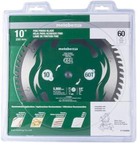 img 1 attached to 🔪 Metabo HPT 10-Inch Miter Saw/Table Saw Blade, 60 Teeth, Fine Finish, 5/8-Inch Arbor, Large Micrograin Carbide Tips, 5800 RPM, Model 115435M