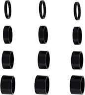 🚴 versatile 12 pcs bike headset spacer set: aluminum alloy, 1 1/8-inch, for mtb bmx road bikes logo