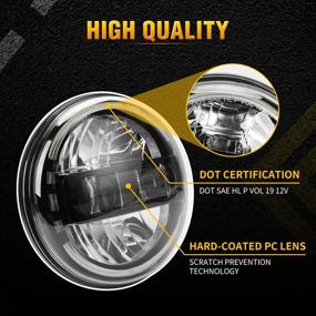 img 1 attached to Продуктовый заголовок на русском: "🚗 Обновите фары вашего Jeep Wrangler: Черные фары диаметром 7 дюймов с белым гало кольцом для JK, JKU, TJ, LJ, JL, Hummer H1, H2
