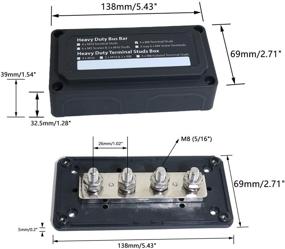 img 3 attached to ⚡️ Блок питания силовой шины Bus Bar Boeray с распределительным ящиком: 12В-24В, максимальный ток 48В 300 Ампер - идеально подходит для катера, рыбалки, выключателей аккумуляторов и шин.