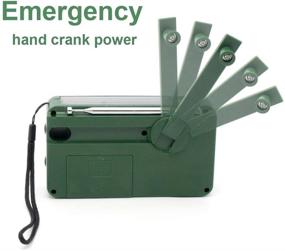 img 2 attached to 🔋 Smart-US Green Solar Powered Hand-cranked Power Radio, LED Flashlights & Siren - Perfect for Hunting, Patrols, Camping, Hiking, Night Riding & Emergency Preparedness