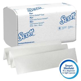 img 1 attached to 🧻 Scott Control Hand Towels Slimfold 04442 - Fast-Drying Absorbency, White, 90 Towels/Clip, 24 Packs/Case, 90 Count (Pack of 24)