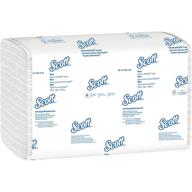 🧻 scott control hand towels slimfold 04442 - fast-drying absorbency, white, 90 towels/clip, 24 packs/case, 90 count (pack of 24) logo