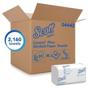 img 3 attached to 🧻 Scott Control Hand Towels Slimfold 04442 - Fast-Drying Absorbency, White, 90 Towels/Clip, 24 Packs/Case, 90 Count (Pack of 24)