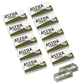 img 4 attached to 🪒 Бритвенные лезвия Astra Platinum Double Edge - набор из 50 лезвий (10 наборов по 5 лезвий)