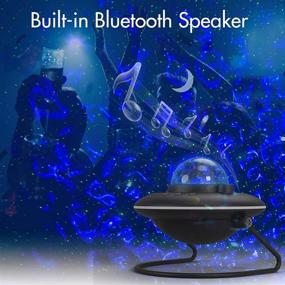 img 3 attached to Bluetooth Speaker Ocean Wave LED Nebula Night Light - Star Projector for Bedroom Ceiling, Party Home Decor, Mood Lighting Ambiance - Ideal Gift for Kids, Adults