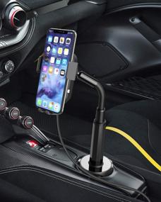 img 3 attached to 📱 Беспроводное автомобильное зарядное устройство Squish - универсальная держатель для телефонов 2 в 1 для iPhone, Samsung и других (12,1 дюйма)