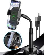📱 беспроводное автомобильное зарядное устройство squish - универсальная держатель для телефонов 2 в 1 для iphone, samsung и других (12,1 дюйма) логотип