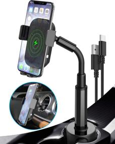 img 4 attached to 📱 Беспроводное автомобильное зарядное устройство Squish - универсальная держатель для телефонов 2 в 1 для iPhone, Samsung и других (12,1 дюйма)