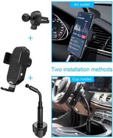 img 2 attached to 📱 Беспроводное автомобильное зарядное устройство Squish - универсальная держатель для телефонов 2 в 1 для iPhone, Samsung и других (12,1 дюйма)