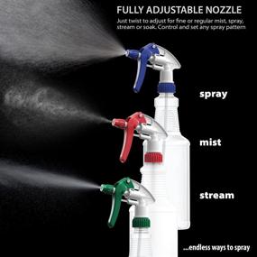 img 2 attached to 🌿 Bar5F Multi-Purpose Plastic Spray Bottle - Heavy Duty Cleaning Supplies, BBQ, Planting, Pet Grooming, etc. - Fully Adjustable Nozzle - BPA-Free Food Grade - Clear Pack of 2 (16Oz)