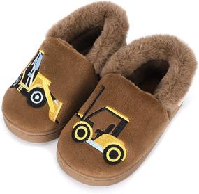 img 4 attached to Adorable Cartoon Rocket Slippers - Fun Household Toddler Boys' Shoes