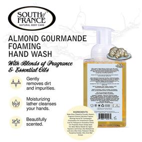 img 3 attached to 🌿 South of France Natural Body Care Almond Gourmande Foaming Hand Soap - Hydrating Organic Agave Nectar Wash | 8 oz Pump Bottle 3-Pack