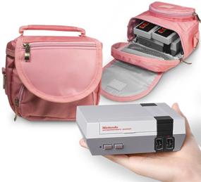 img 4 attached to 🎒 Orzly Travel & Storage Bag for Nintendo NES Classic Edition - Pink, Fits Console, Cable, Controllers - Includes Shoulder Strap & Carry Handle