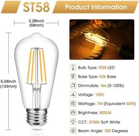 img 3 attached to 💡 DORESshop Dimmable Filament Squirrel Cage Bulb