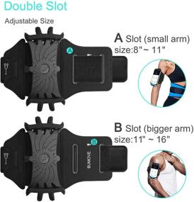 img 1 attached to 📱 Running Workouts Armband Holder for iPhone 11, 12, 12 Pro, 12 Pro Max, Samsung Galaxy S21 Ultra 5G, S21 Plus, S21, S20 FE, S20 Ultra, Google Pixel 5a 5 4 4a 3 XL (Black) by BUMOVE