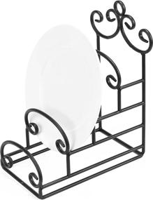 img 4 attached to 🍽️ MyGift 4-Tier Vintage-Style Metal Scrollwork Plate Display Stand: Organize and Showcase Your Plates in Style!