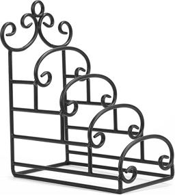 img 3 attached to 🍽️ MyGift 4-Tier Vintage-Style Metal Scrollwork Plate Display Stand: Organize and Showcase Your Plates in Style!