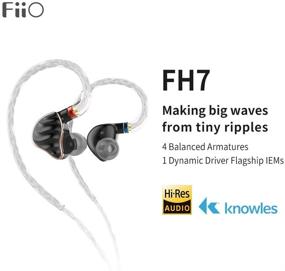 img 3 attached to FiiO FH7 Black Hybrid Earphones with 5 Drivers (1 Dynamic + 4 Balanced Armatures), Customizable Filters, and High-Fidelity Audio for Smartphones, Tablets, and PCs