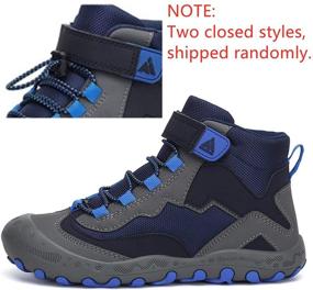 img 1 attached to 👣 Mishansha Ankle Hiking Boots for Boys and Girls - Outdoor Trekking and Walking Shoes with Convenient Hook and Loop