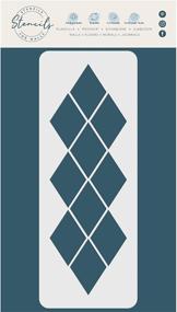 img 3 attached to Art Deco Border Stencil - Premium 6 x 2 inch (S) Diamond Stencils for Painting Template