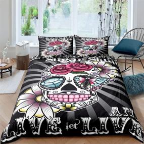 img 4 attached to Feelyou Skeleton Comforter Microfiber Bedspread