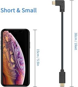 img 2 attached to 1ft Poyiccot 90 Degree USB C to USB C Cable - Right Angle USB 3.1 PD Type C to Type C Charging Cable, Short for Laptop, Tablet, Mobile Phone (USB C Right Angle)