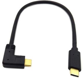 img 4 attached to 1ft Poyiccot 90 Degree USB C to USB C Cable - Right Angle USB 3.1 PD Type C to Type C Charging Cable, Short for Laptop, Tablet, Mobile Phone (USB C Right Angle)