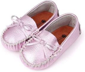 img 2 attached to Augusta Baby Leather Loafers Moccasins Boys' Shoes ~ Loafers