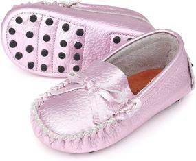 img 4 attached to Augusta Baby Leather Loafers Moccasins Boys' Shoes ~ Loafers