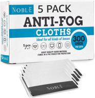 noble anti-fog cloth for glasses (5 pack) - reusable microfiber cleaning cloth with nano technology & long-lasting fog prevention - ideal for eyeglasses, screens, ski goggles & masks logo
