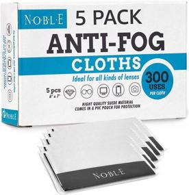 img 4 attached to Noble Anti-Fog Cloth for Glasses (5 Pack) - Reusable Microfiber Cleaning Cloth with Nano Technology & Long-Lasting Fog Prevention - Ideal for Eyeglasses, Screens, Ski Goggles & Masks