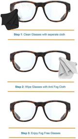 img 2 attached to Noble Anti-Fog Cloth for Glasses (5 Pack) - Reusable Microfiber Cleaning Cloth with Nano Technology & Long-Lasting Fog Prevention - Ideal for Eyeglasses, Screens, Ski Goggles & Masks