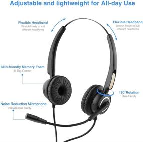 img 3 attached to 🎧 MCHEETA USB Headsets with Noise Cancelling Microphone - Ideal for Call Centers, Skype Calls, and Online Courses - Wired Phone Headset for Laptop, PC, and Computer