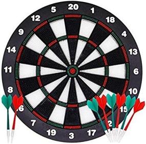 img 4 attached to ATDAWN 16.4 Inch Safety Dart Board Game Set: Indoor/Outdoor Fun with 8 Soft Tip Darts for Kids and Adults