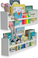 📚 brightmaison polynez wood floating shelves for wall &amp; book storage – set of 2, 30&#34;, white – ideal for nursery, kids room or multiuse wall shelf logo