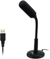 usb computer microphone: plug & play studio mic for desktop/laptop - ideal for youtube, podcasting, gaming, online chatting - black logo