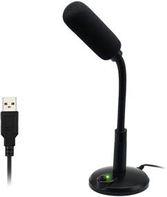 img 4 attached to USB Computer Microphone: Plug & Play Studio Mic for Desktop/Laptop - Ideal for YouTube, Podcasting, Gaming, Online Chatting - Black