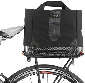 img 4 attached to 🚲 Ibera Bike PakRak Insulated Cooler Trunk Bag - 2-in-1 Bicycle Shopping Bag for Grocery, Hand/Shoulder Carry Bag