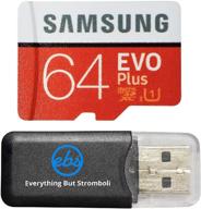 📱 s9 plus 64 гб micro sdxc карта памяти - смартфон samsung galaxy s9, s9+ с картридером everything but stromboli (tm) (mb-mc64) логотип