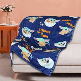 img 3 attached to 🧸 Travel Throw Blanket Bedding - The Child Plush Blanket - 40 X 50 Inch - Perfect Gift for All