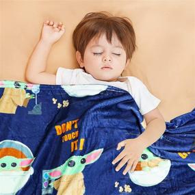 img 2 attached to 🧸 Travel Throw Blanket Bedding - The Child Plush Blanket - 40 X 50 Inch - Perfect Gift for All