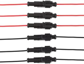 img 2 attached to 🔌 TOMALL 1 Pin Way Waterproof Electrical Quick Plug Socket Connector 1 Wire Pigtail 18 AWG 1.5mm Series (Pack of 6)