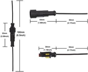 img 1 attached to 🔌 TOMALL 1 Pin Way Waterproof Electrical Quick Plug Socket Connector 1 Wire Pigtail 18 AWG 1.5mm Series (Pack of 6)