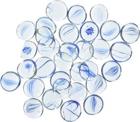 img 1 attached to 💎 GemStones Decorative Aquarium Stones: Stunning Clear with Blue Swirls - 30/bag