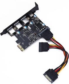 img 3 attached to High-Speed PCI-E to USB 3.0 Type C +3 Type A Expansion Card - 4-Port Express Card Desktop with SATA Power Connector [Includes 4pin to 2x15pin Cable + 15pin to 2x 15pin SATA Y-C]