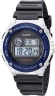 🕒 casio w-216h-2avf унисексовые часы с подсветкой серого цвета на ремешке из смолы - улучшенный seo логотип