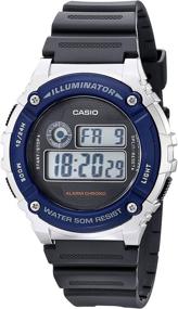 img 4 attached to 🕒 Casio W-216H-2AVF Унисексовые часы с подсветкой серого цвета на ремешке из смолы - улучшенный SEO