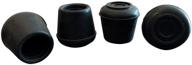 🔳 shepherd hardware 7/8-inch id rubber leg tips, 4-pack, black logo